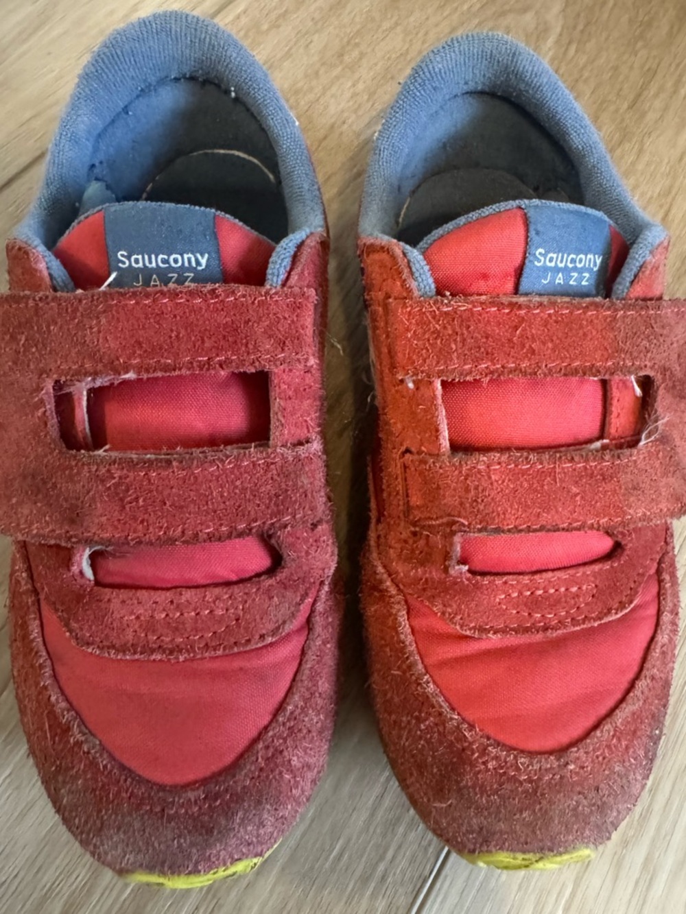 Saucony Kids Red Hook-and-Loop Jazz Sneakers